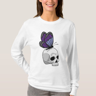 Botervlieg met schedel t-shirt