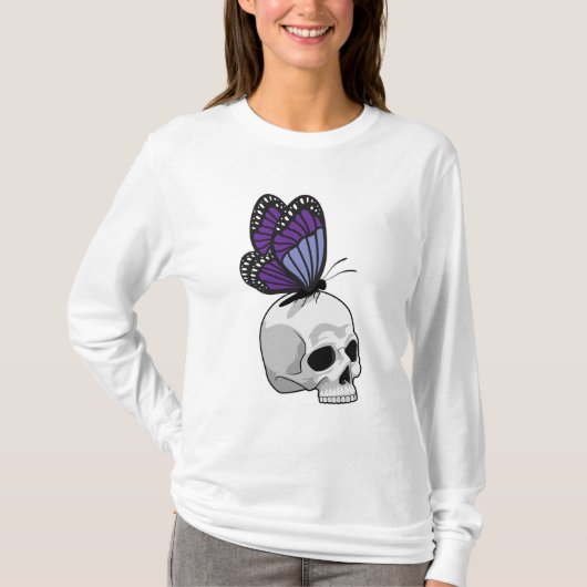 Botervlieg met schedel t-shirt (Voorkant)