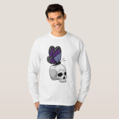 Botervlieg met schedel t-shirt (Voorkant volledig)