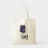 Botervlieg met schedel tote bag (Voorkant)