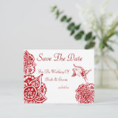 Botervlieg met ventilator(Henna)(rood) Aankondigingskaart (Staand voorkant)