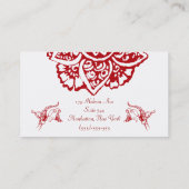 Botervlieg met ventilator(Henna)(rood) Visitekaartje (Achterkant)