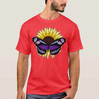 Botervlieg met zonnebloem t-shirt