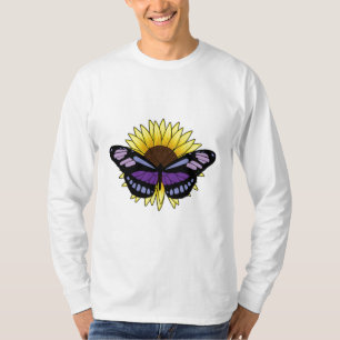 Botervlieg met zonnebloem t-shirt