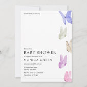 Botervlieg onderweg minimalistisch Baby shower Kaart (Voorkant)