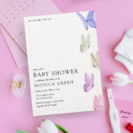Botervlieg onderweg minimalistisch Baby shower Kaart