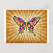 Botervlieg op achtergrond briefkaart (Voorkant)