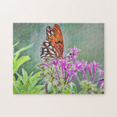 Botervlieg op Beauful Flowers Puzzle Legpuzzel (Horizontaal)