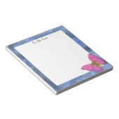 Botervlieg op blauwe Waterverf Notitieblok (Schuin)