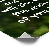 Botervlieg op Bloem met vers van Psalm 37:4 Poster (Hoek)