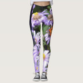 Botervlieg op bloemen leggings (Voorkant)