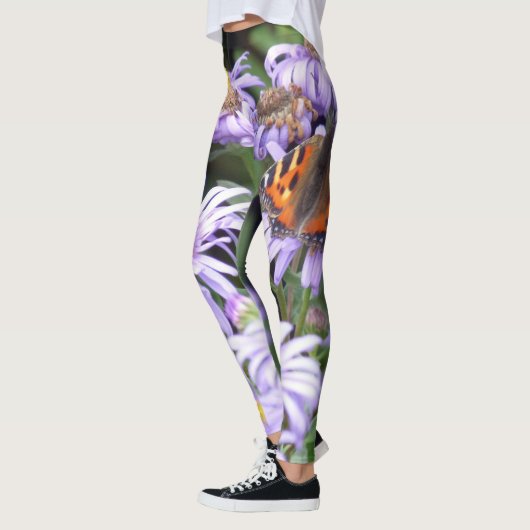 Botervlieg op bloemen leggings (Links)