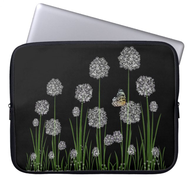 Botervlieg op de Dandelions-laptophoes Laptop Sleeve (Voorkant)
