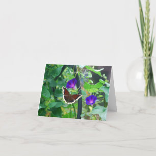 Botervlieg op de gouden bloemen van de Morning Kaart