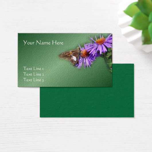 Botervlieg op de Natuur van Paarse zweefvliegtuige Visitekaartje (Bureau)