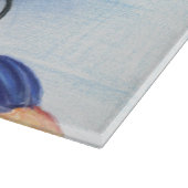 Botervlieg op de snijplaat van de bloemen snijplank (Hoek)