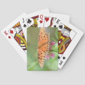 Botervlieg op een bloem in een lokaal park pokerkaarten (Achterkant)