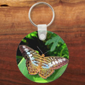 Botervlieg op een leder sleutelhanger (Voorkant)