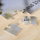 Botervlieg op Florals met bijbelvers van hoop Legpuzzel (Zijkant)