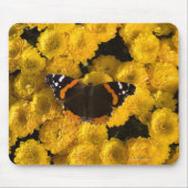 Botervlieg op gele asters muismat (Voorkant)