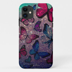 Botervlieg op Glitter Case-Mate iPhone Case