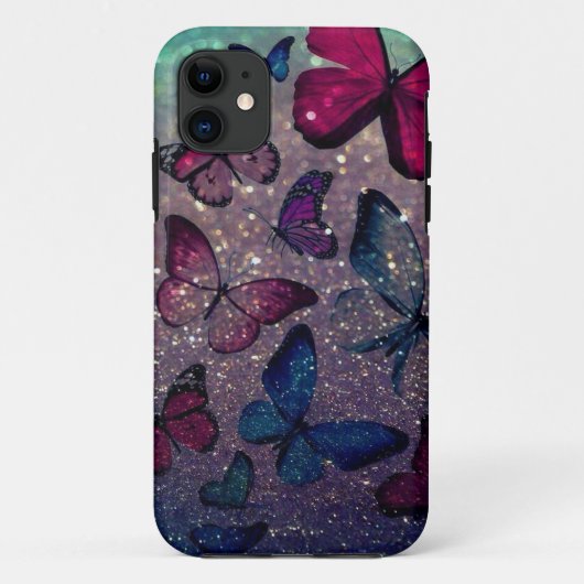 Botervlieg op Glitter Case-Mate iPhone Case (Achterkant)