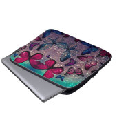 Botervlieg op Glitter Laptop Sleeve (Voorkant onderkant)