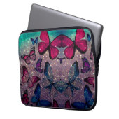 Botervlieg op Glitter Laptop Sleeve (Voorkant Links)