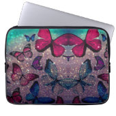 Botervlieg op Glitter Laptop Sleeve (Voorkant)
