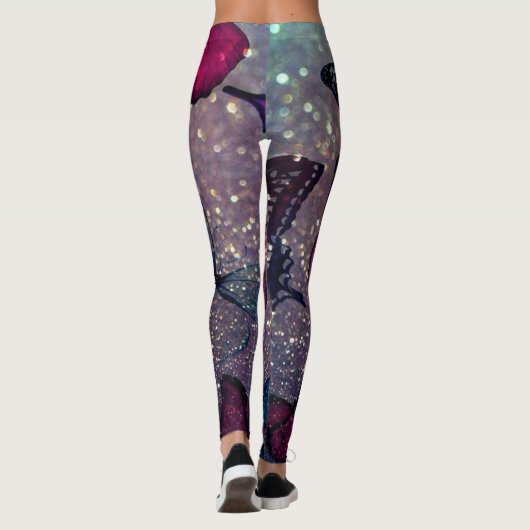 Botervlieg op Glitter Leggings (Achterkant)