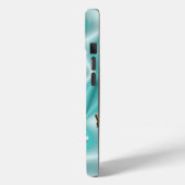 Botervlieg op groene zijde met parels Case-Mate iPhone case (Achterkant / Links)