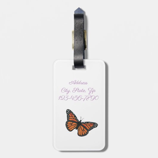 Botervlieg op het Bagagelabel van de kloonventilat (Achterkant verticaal)