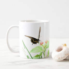 Botervlieg op Lantana, wit Koffiemok