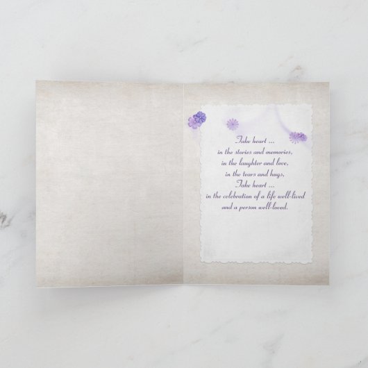 Botervlieg op Lila ventilatorsympathie Kaart (Binnen)