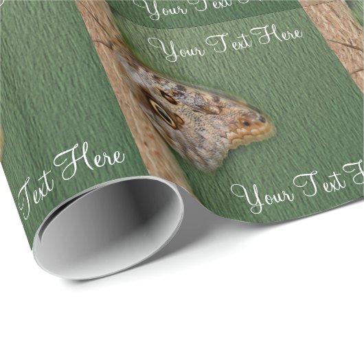 Botervlieg op Natuur boomstam Cadeaupapier (Rol Hoek)