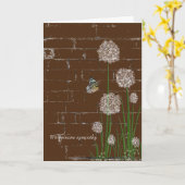 Botervlieg op natuurbloem kaart (Gele Bloem)