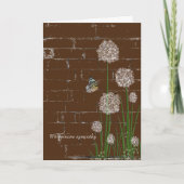 Botervlieg op natuurbloem kaart (Voorkant)