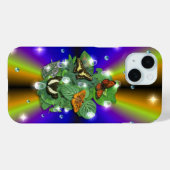 Botervlieg op paarse gele regenboog Case-Mate iPhone case (Achterkant (horizontaal))