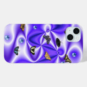 Botervlieg op Paarse zijde met parels Case-Mate iPhone Case (Achterkant (horizontaal))