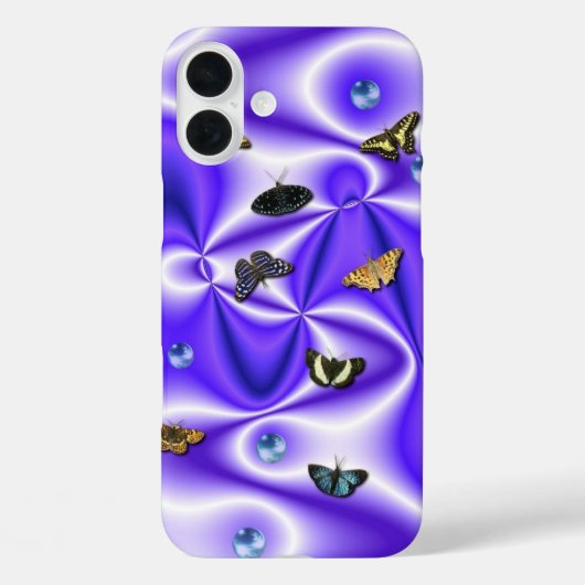 Botervlieg op Paarse zijde met parels Case-Mate iPhone Case (Achterkant)