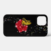 Botervlieg op rode roze Case-Mate iPhone case (Achterkant (horizontaal))