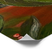 Botervlieg op Struik afdrukken Poster (Hoek)