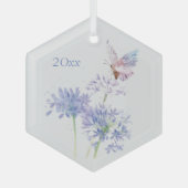 Botervlieg op tuinvloeren Florentijnse Waterverf K Glas Ornament (Voorkant)