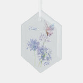 Botervlieg op tuinvloeren Florentijnse Waterverf K Glas Ornament (Voorkant links)