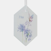 Botervlieg op tuinvloeren Florentijnse Waterverf K Glas Ornament (Voorkant Rechts)