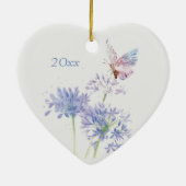 Botervlieg op tuinvloeren Florentijnse Waterverf K Keramisch Ornament (Achterkant)