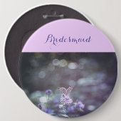 Botervlieg op wilde bloemen ronde button 6,0 cm (Voorkant /achterkant)