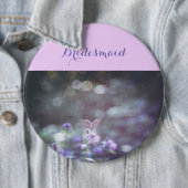 Botervlieg op wilde bloemen ronde button 6,0 cm (In situ)