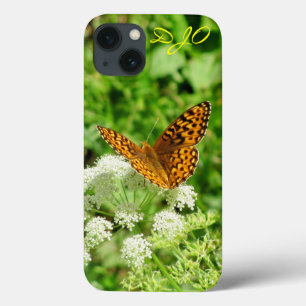Botervlieg op witte bloemen iPhone 13 hoesje