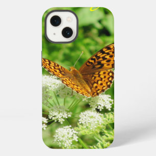 Botervlieg op witte bloemen iPhone 13 hoesje